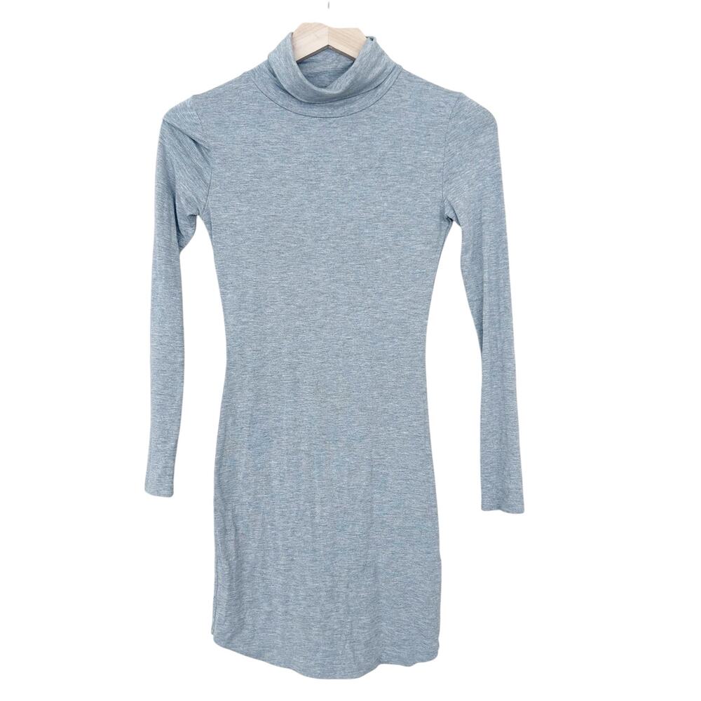 Missguided Gray Turtleneck Long Sleeve Dress Sz 2